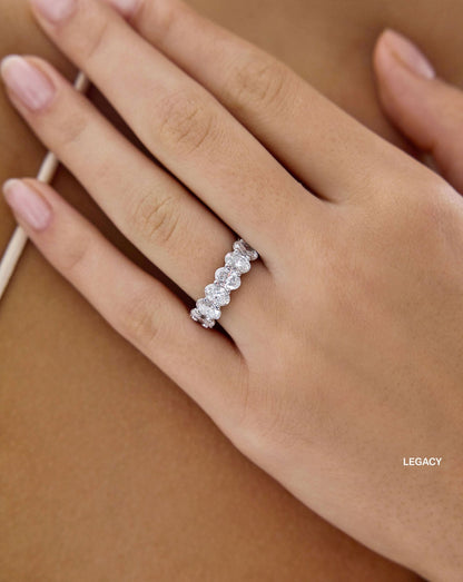TCW Round Half Eternity Lab Grown Diamond Wedding Band
