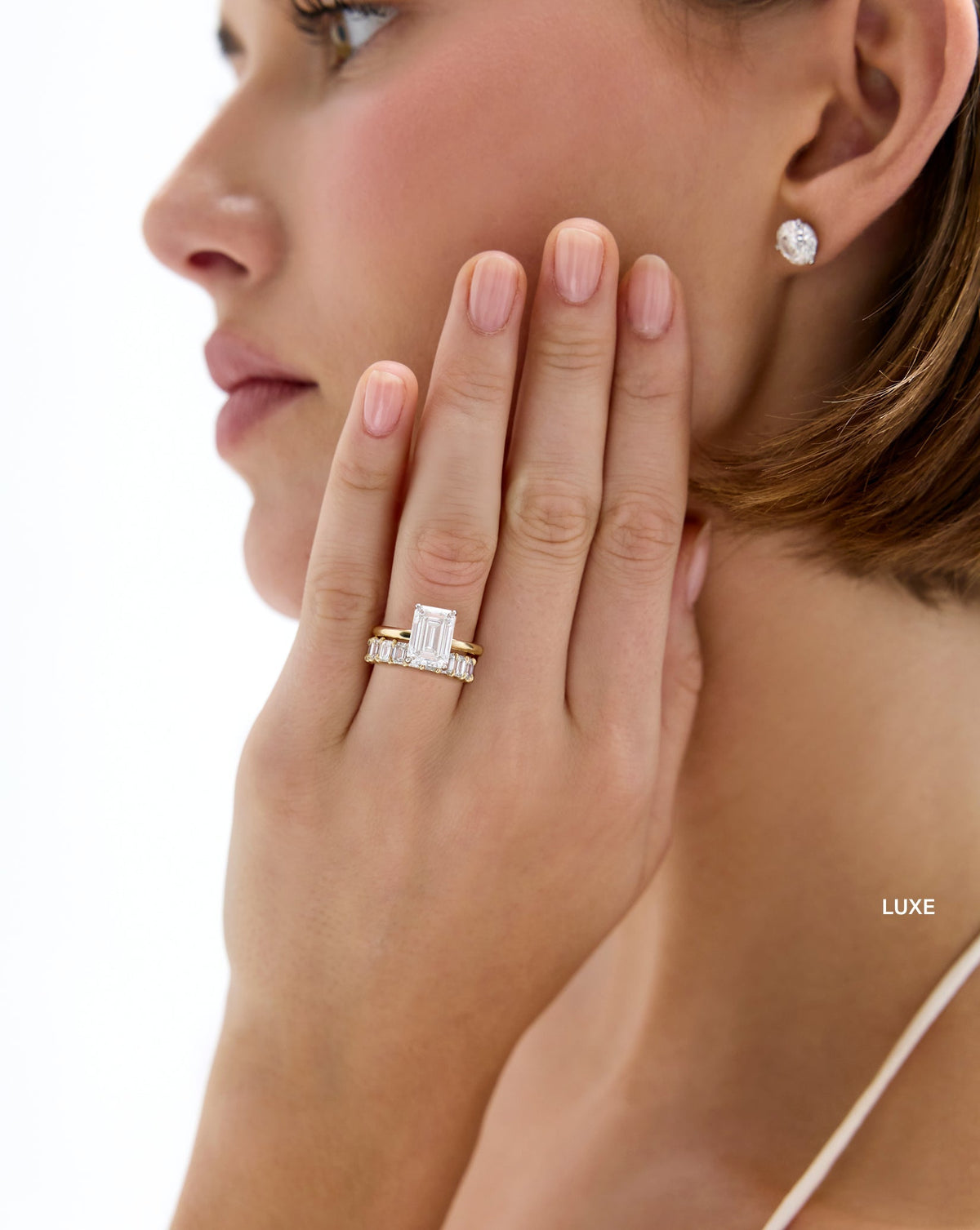 TCW Round Half Eternity Lab Grown Diamond Wedding Band