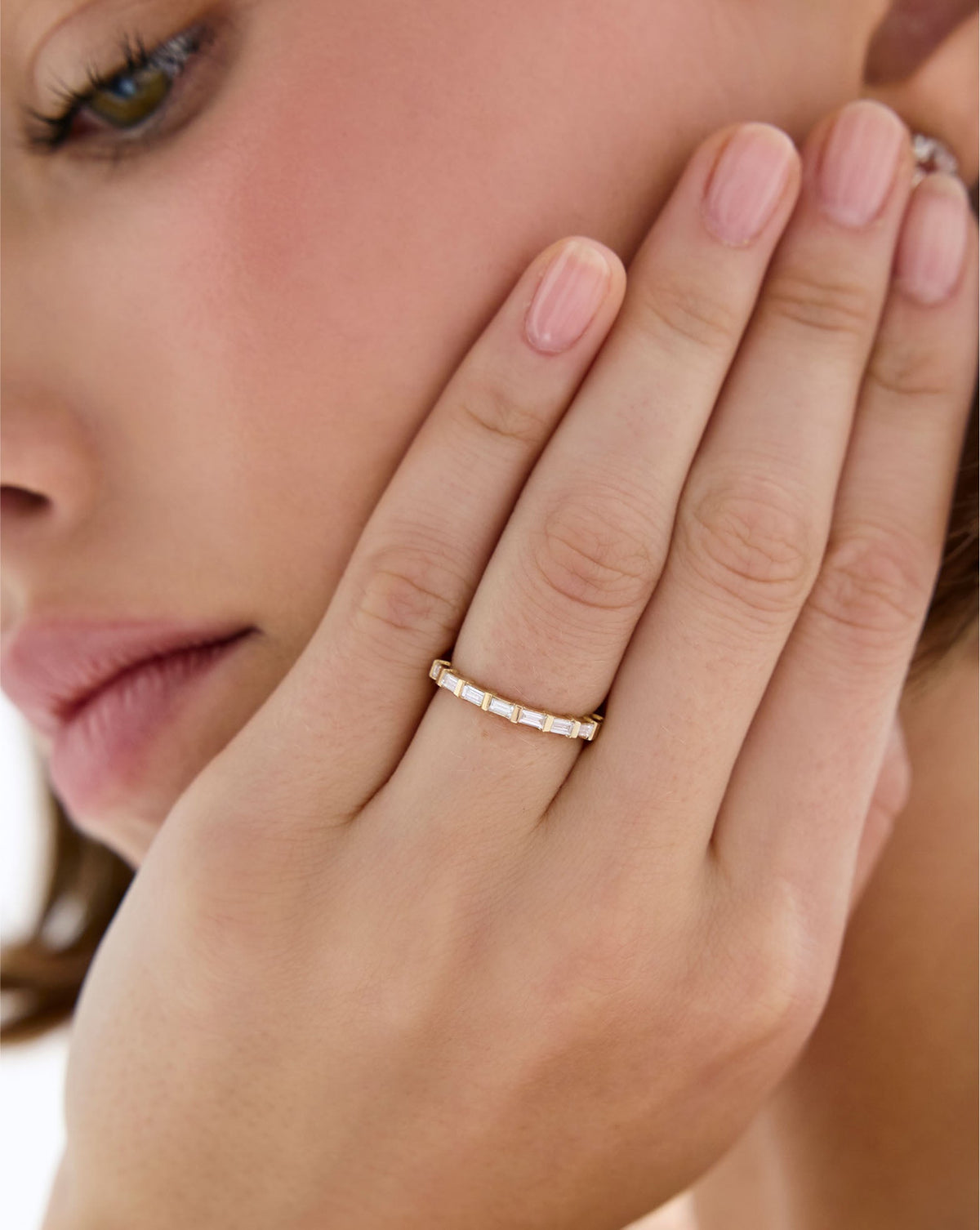 TCW Round Half Eternity Lab Grown Diamond Wedding Band