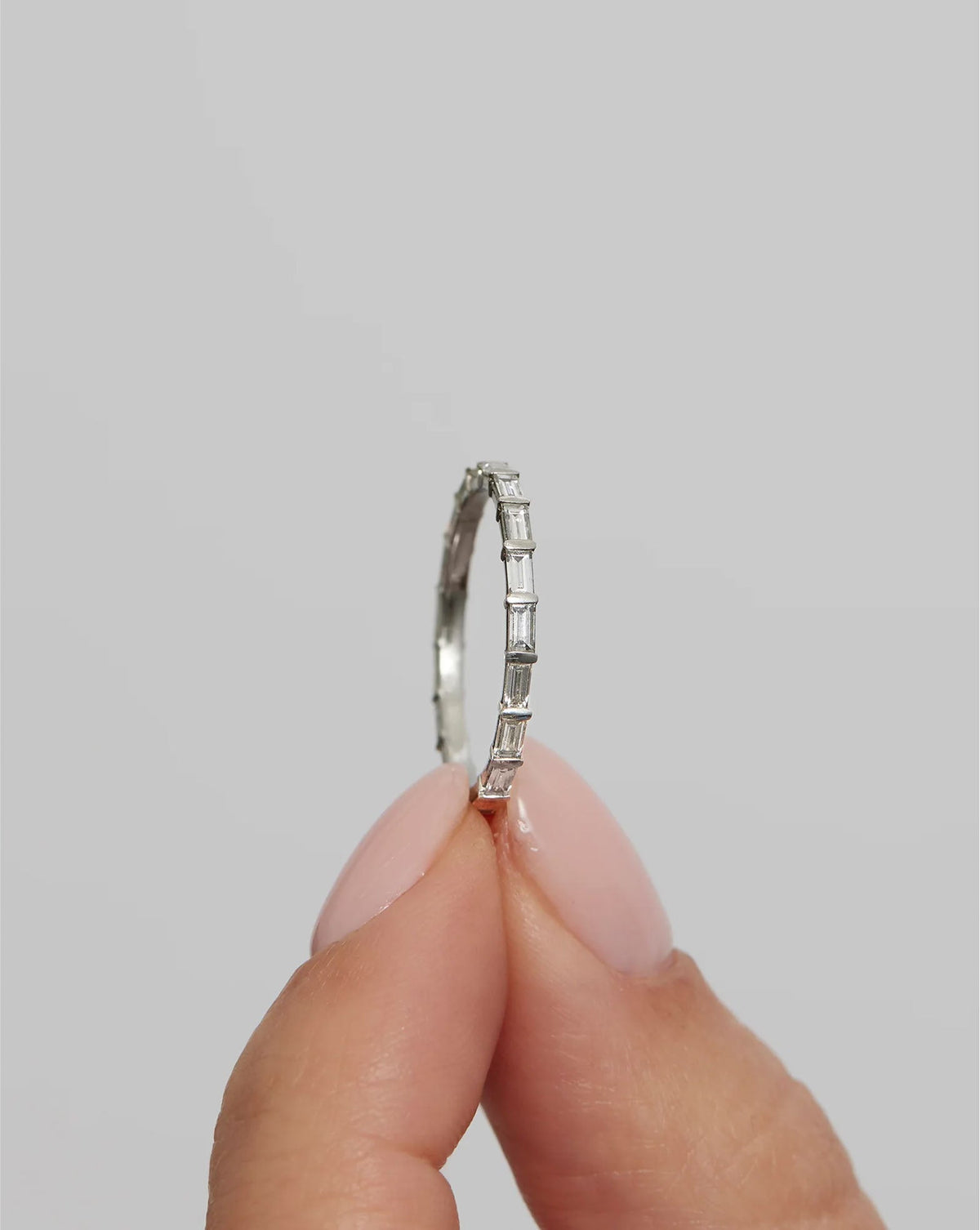 TCW Round Half Eternity Lab Grown Diamond Wedding Band