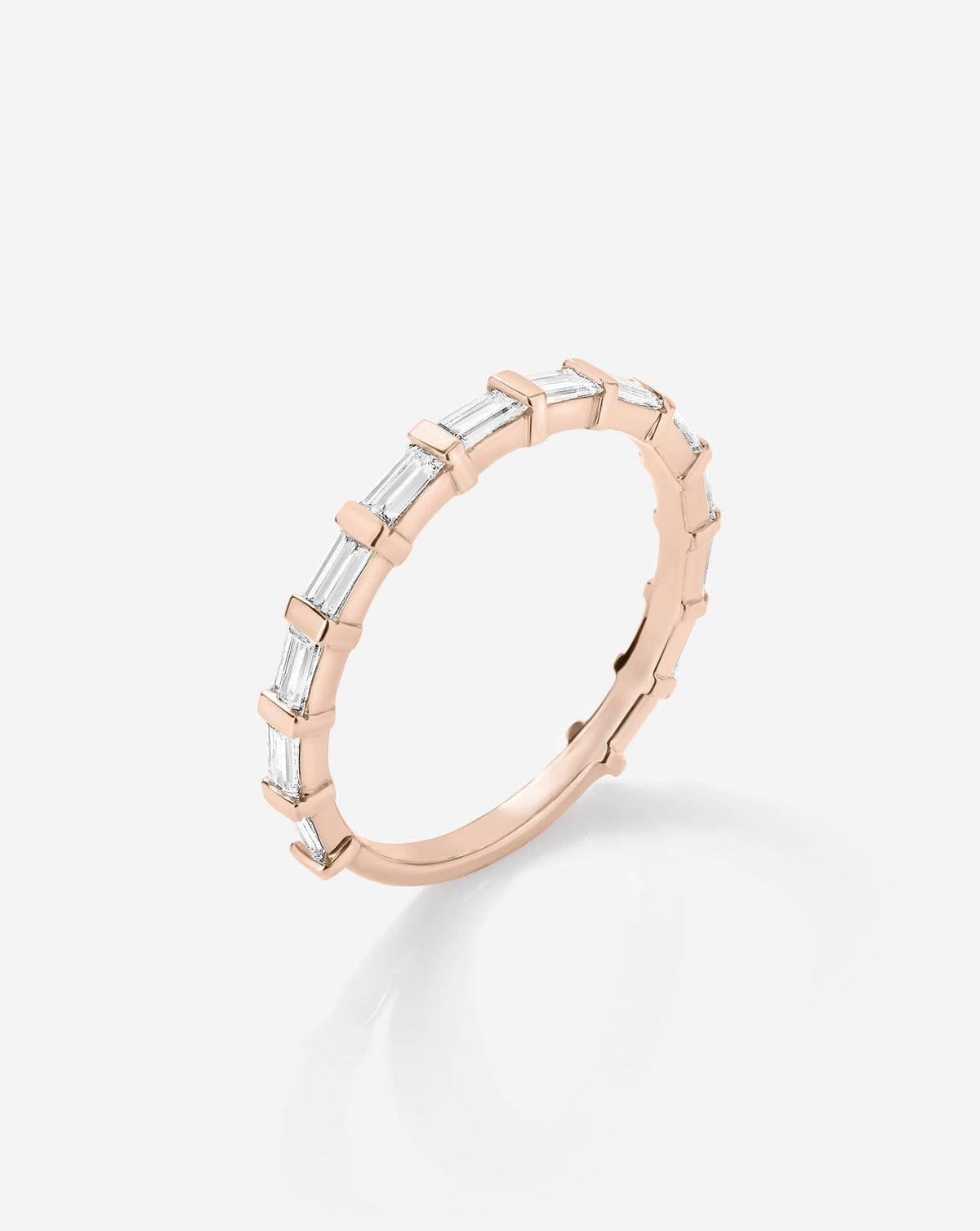 TCW Round Half Eternity Lab Grown Diamond Wedding Band