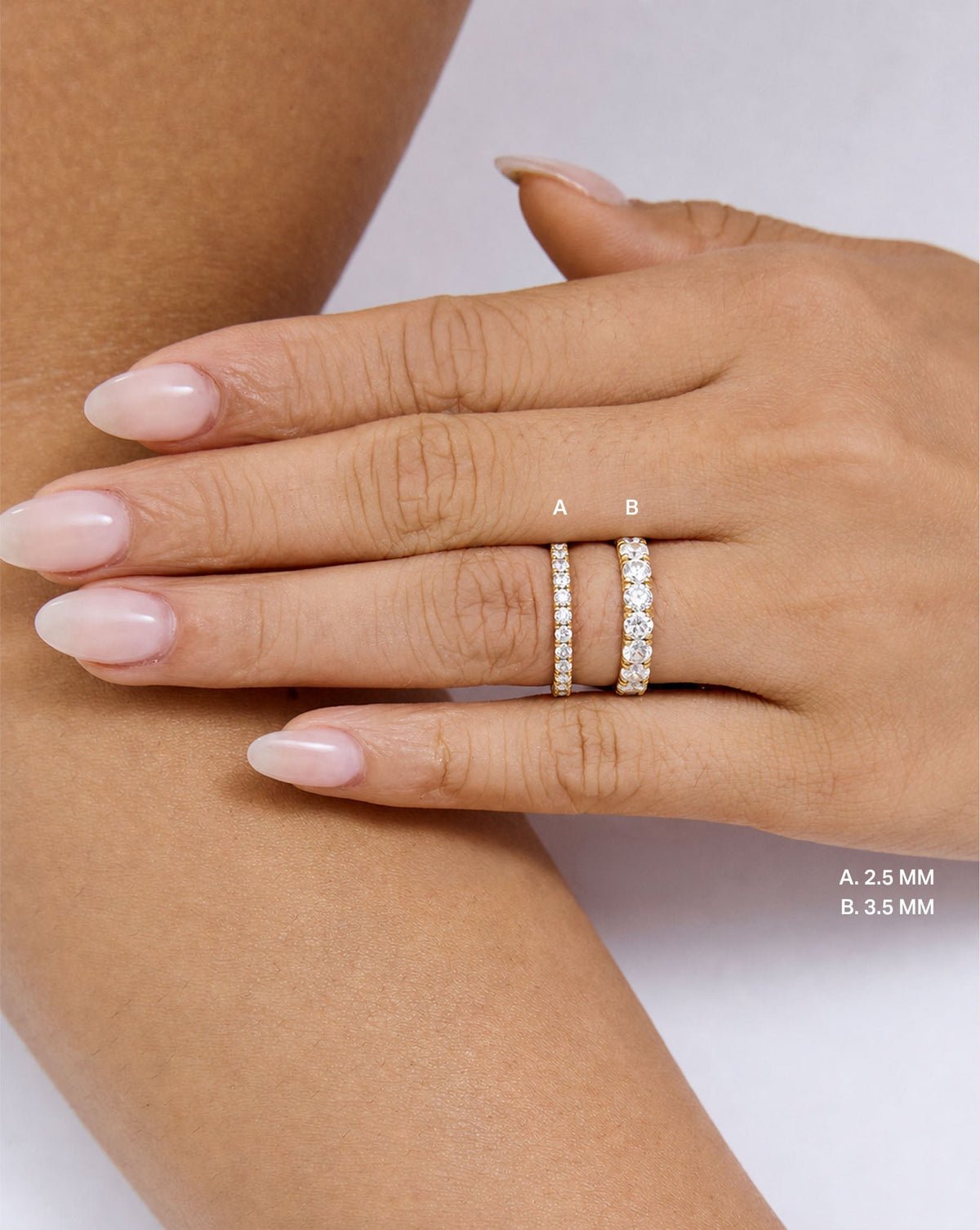 TCW Round Half Eternity Lab Grown Diamond Wedding Band