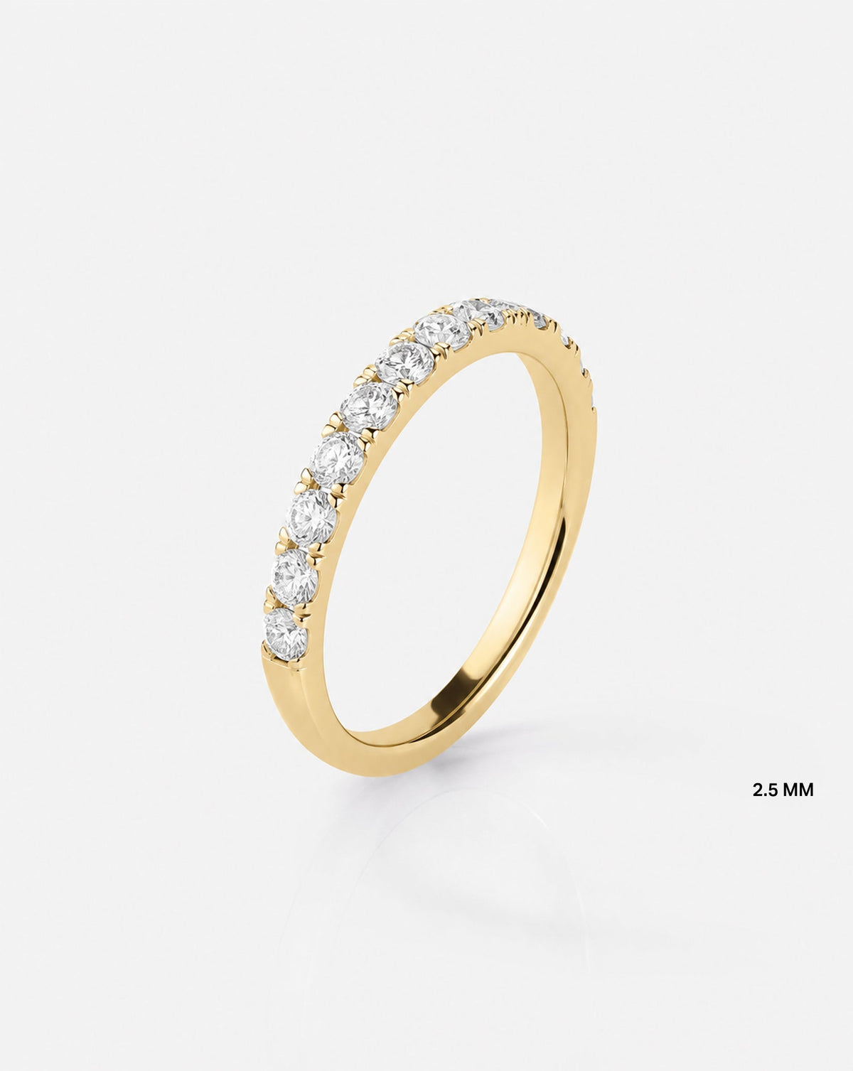 TCW Round Half Eternity Lab Grown Diamond Wedding Band