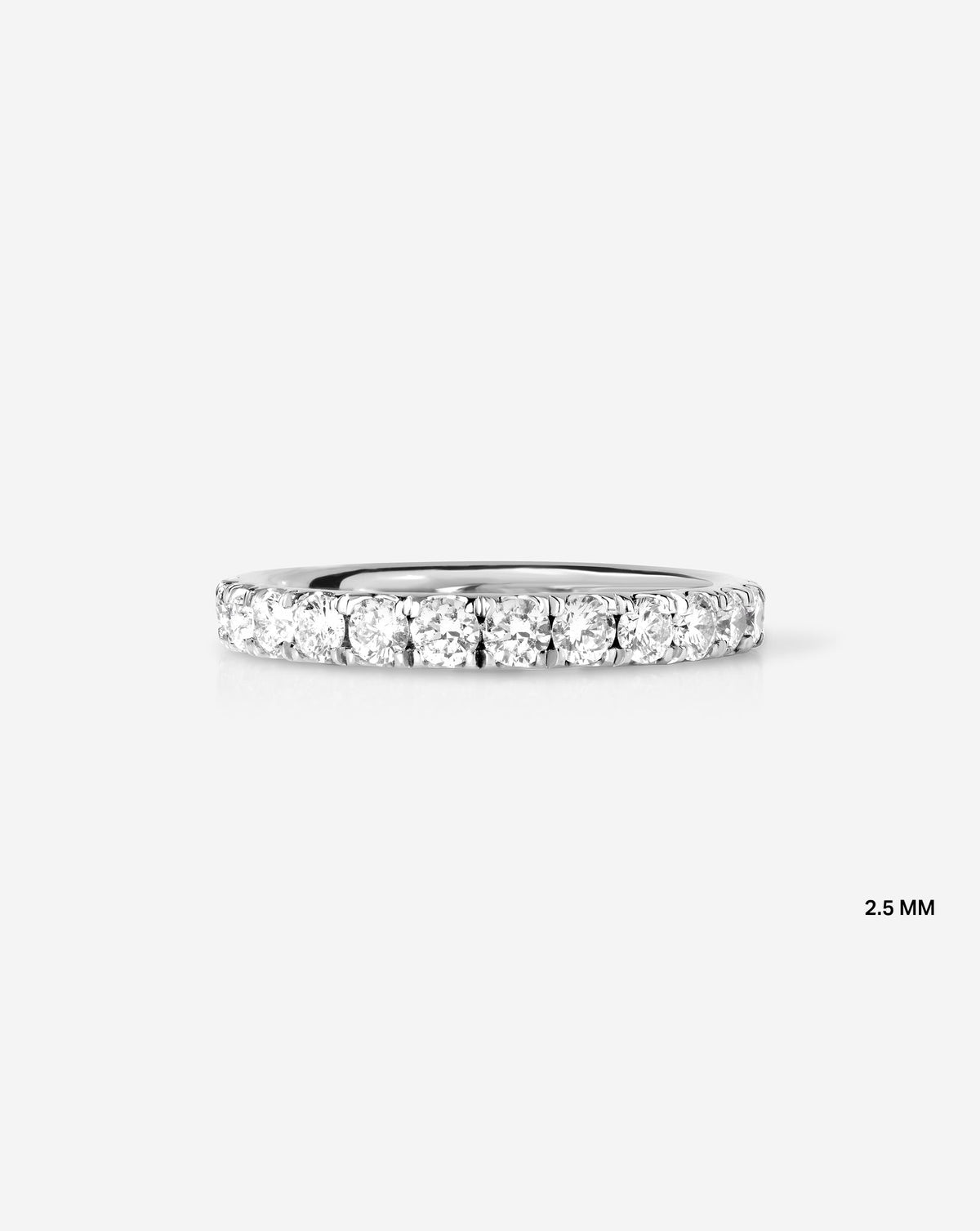 TCW Round Half Eternity Lab Grown Diamond Wedding Band