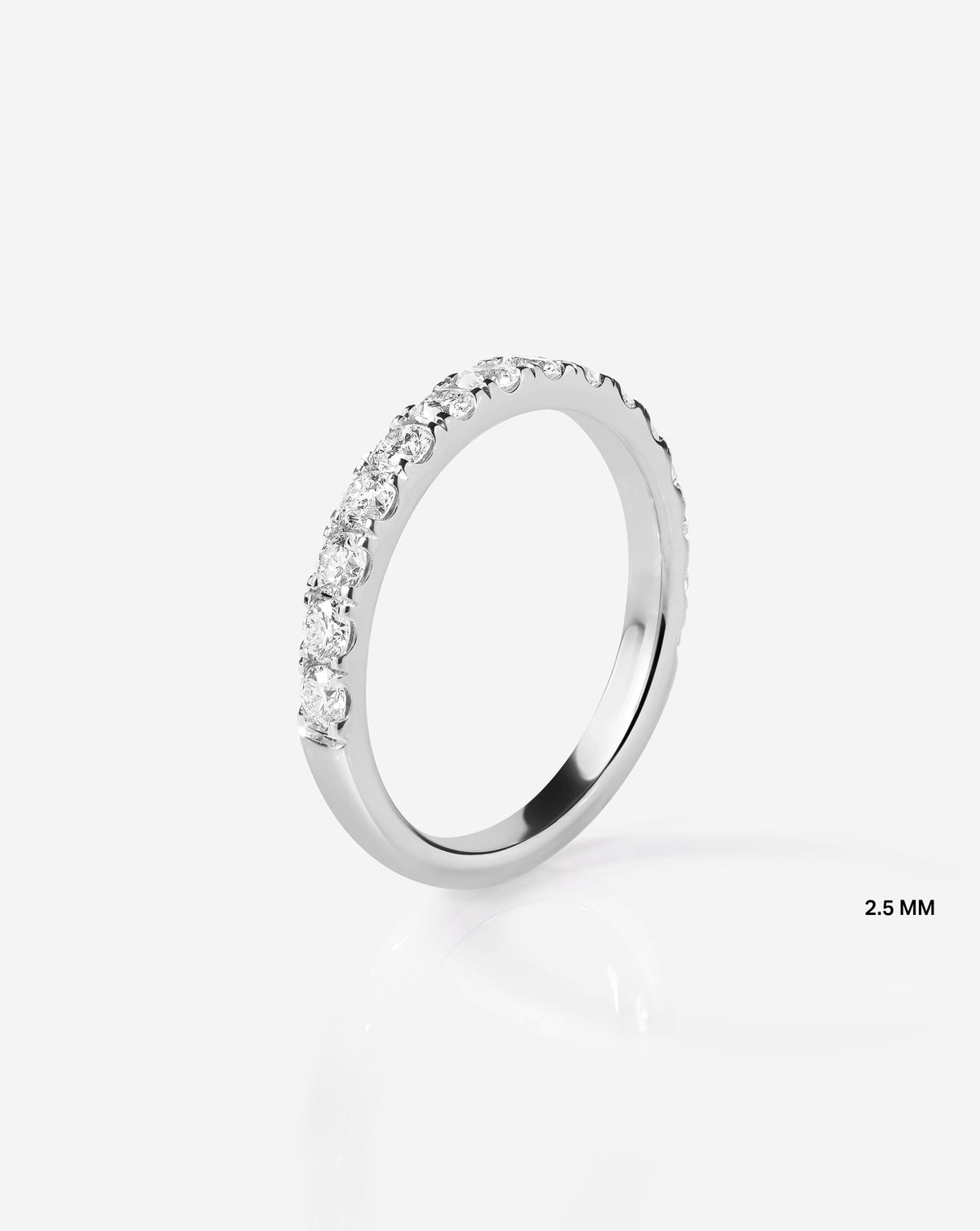 TCW Round Half Eternity Lab Grown Diamond Wedding Band
