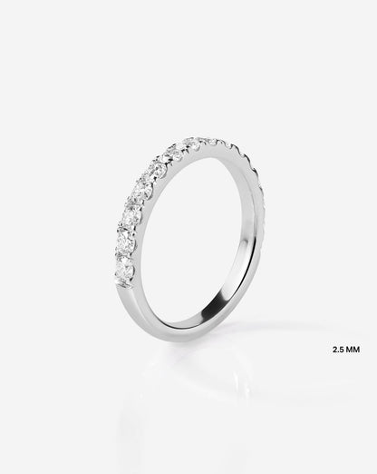 TCW Round Half Eternity Lab Grown Diamond Wedding Band