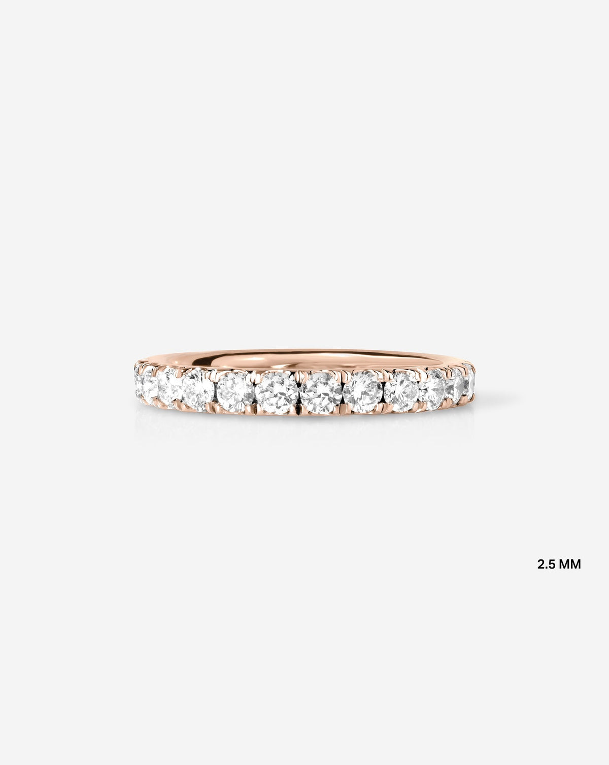 TCW Round Half Eternity Lab Grown Diamond Wedding Band