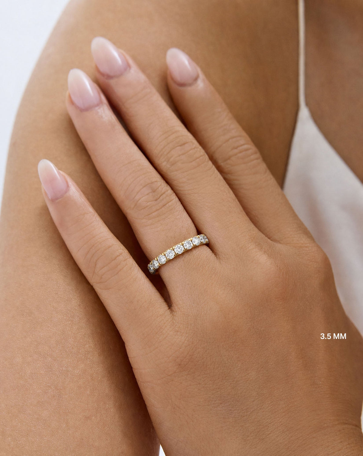 TCW Round Half Eternity Lab Grown Diamond Wedding Band
