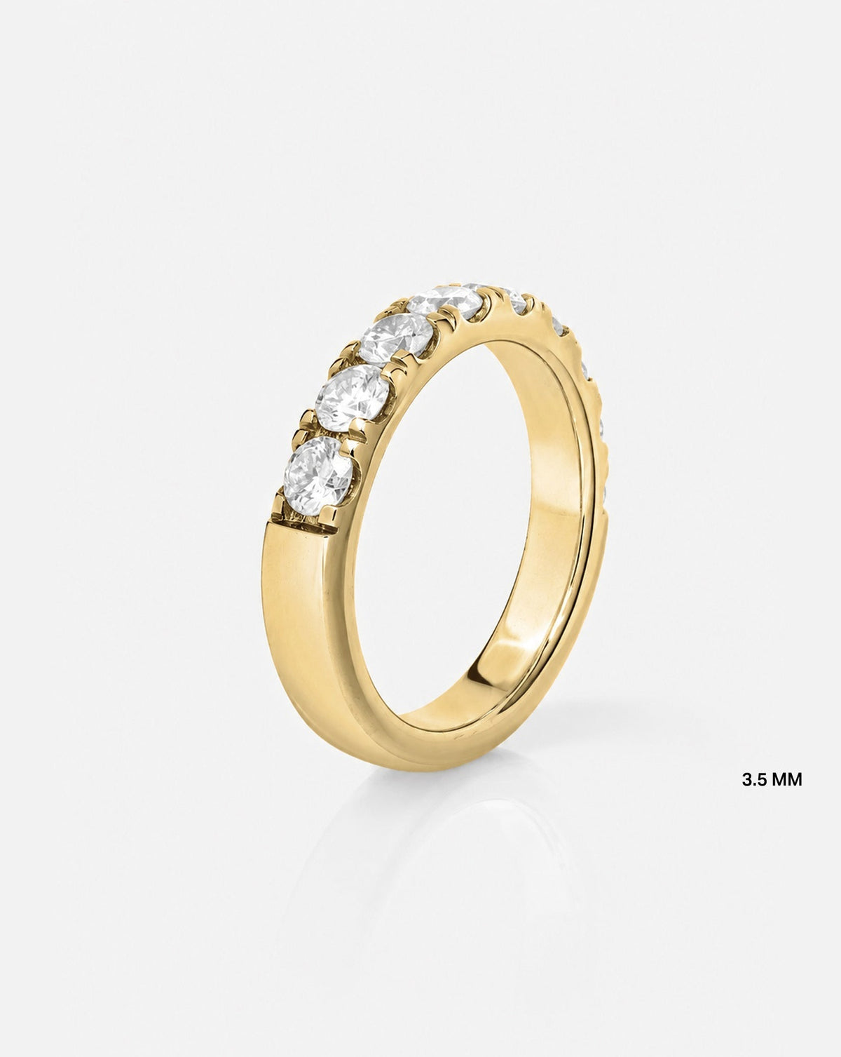 TCW Round Half Eternity Lab Grown Diamond Wedding Band