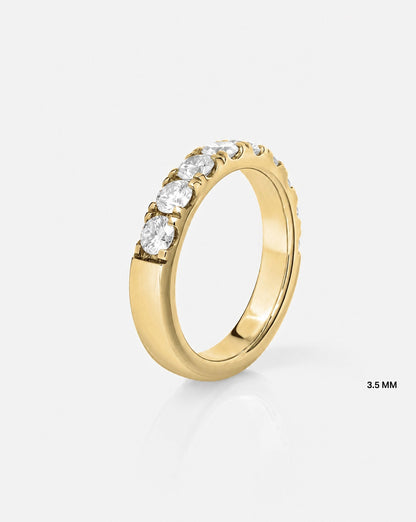 TCW Round Half Eternity Lab Grown Diamond Wedding Band