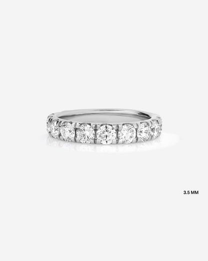 TCW Round Half Eternity Lab Grown Diamond Wedding Band