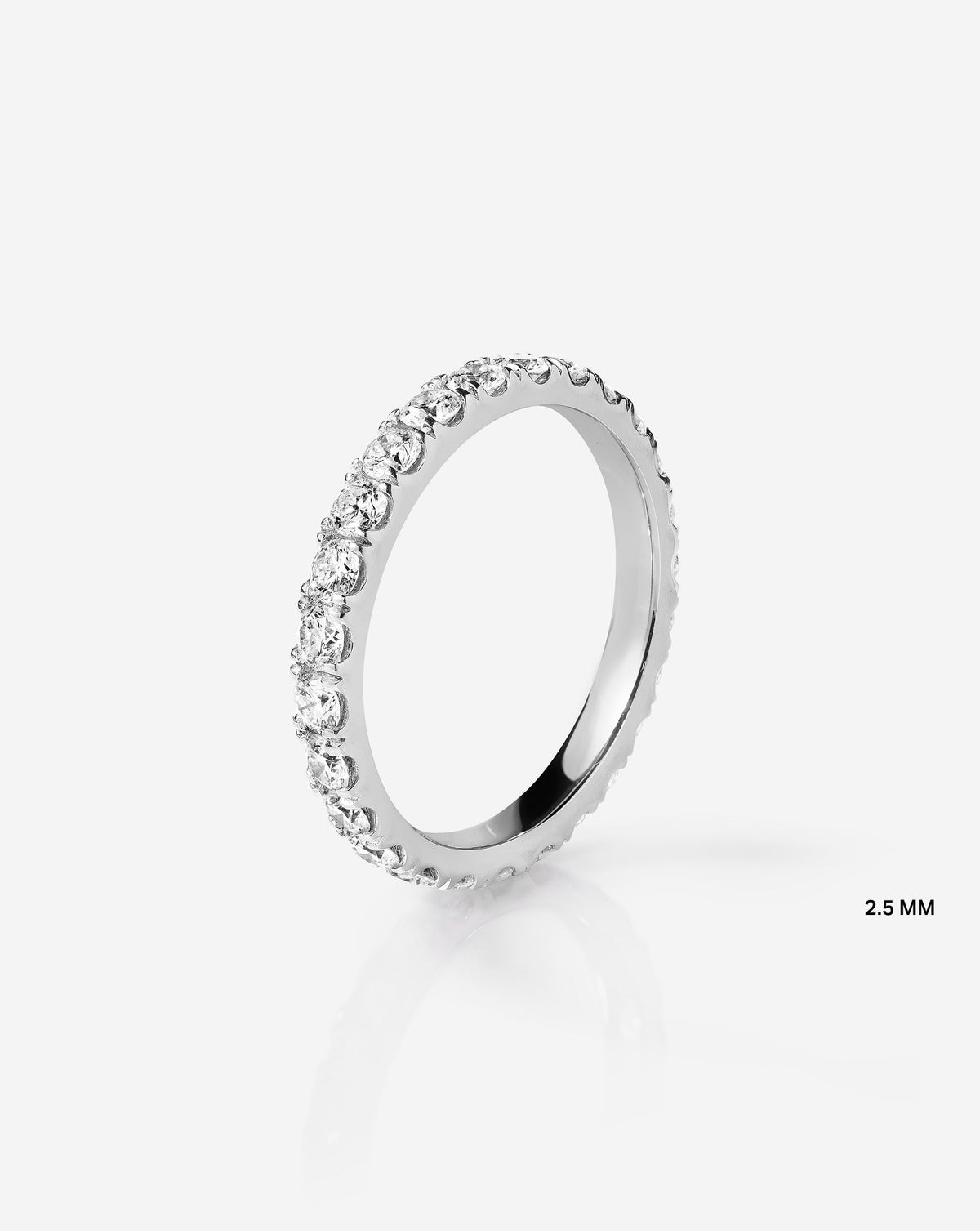 TCW Round Half Eternity Lab Grown Diamond Wedding Band