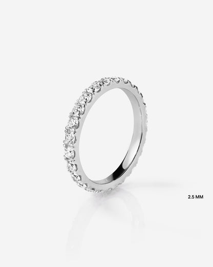 TCW Round Half Eternity Lab Grown Diamond Wedding Band