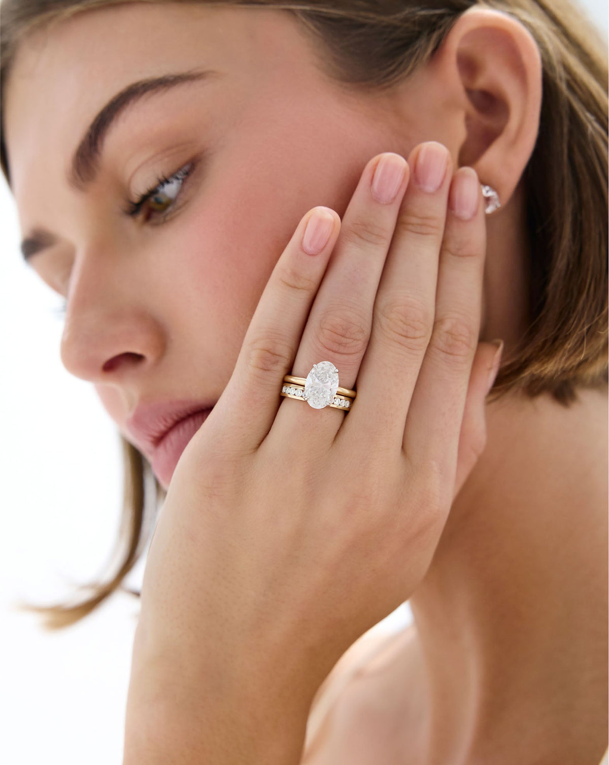 TCW Round Half Eternity Lab Grown Diamond Wedding Band
