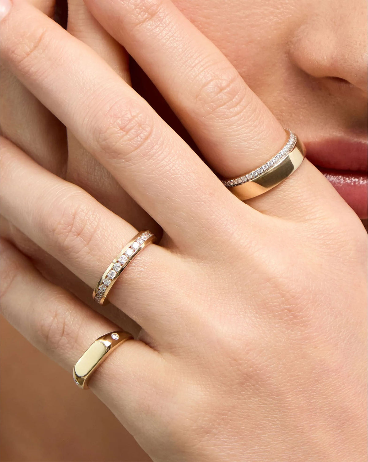 TCW Round Half Eternity Lab Grown Diamond Wedding Band