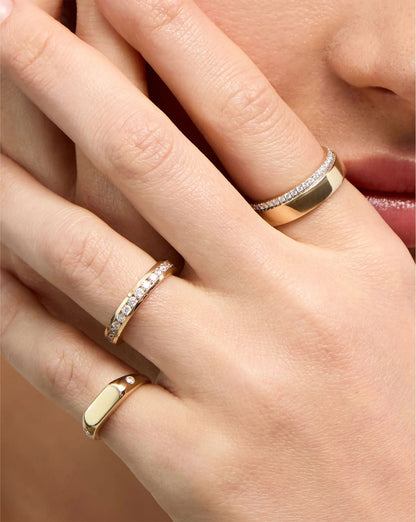 TCW Round Half Eternity Lab Grown Diamond Wedding Band