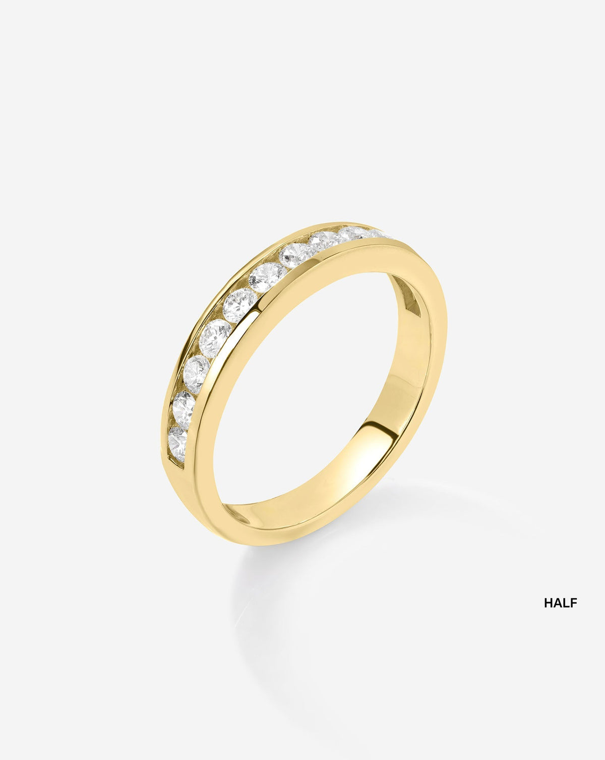 TCW Round Half Eternity Lab Grown Diamond Wedding Band