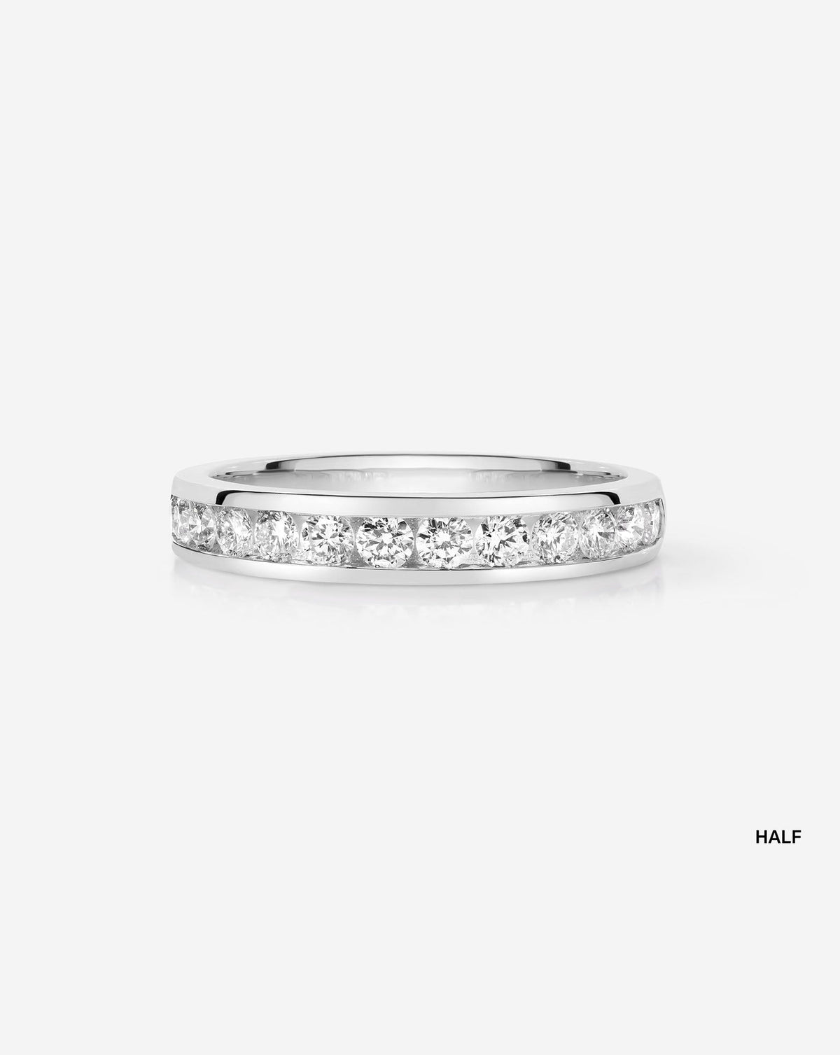 TCW Round Half Eternity Lab Grown Diamond Wedding Band