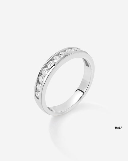 TCW Round Half Eternity Lab Grown Diamond Wedding Band