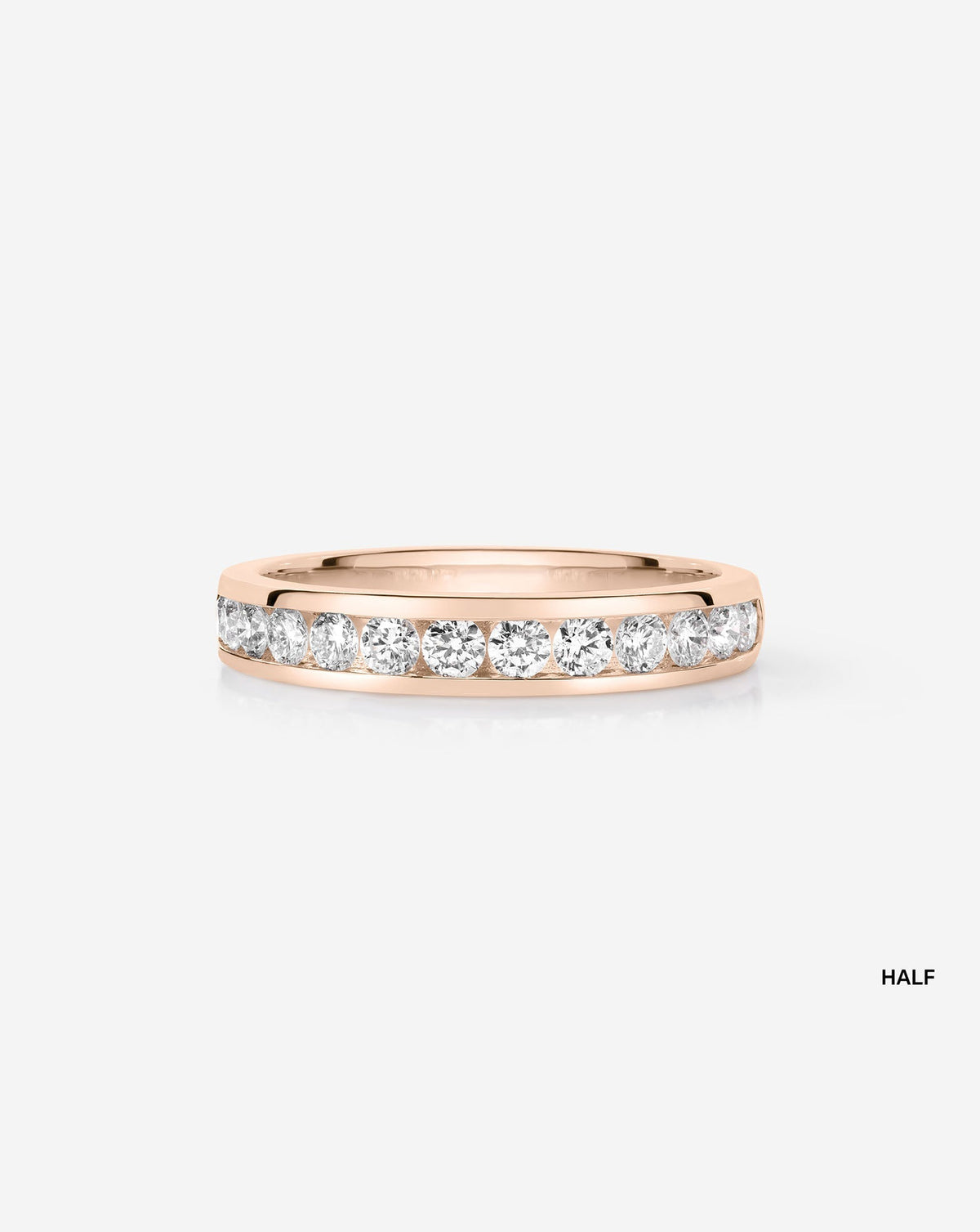 TCW Round Half Eternity Lab Grown Diamond Wedding Band