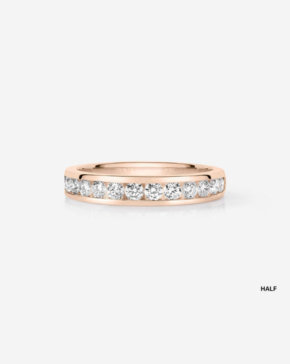 TCW Round Half Eternity Lab Grown Diamond Wedding Band