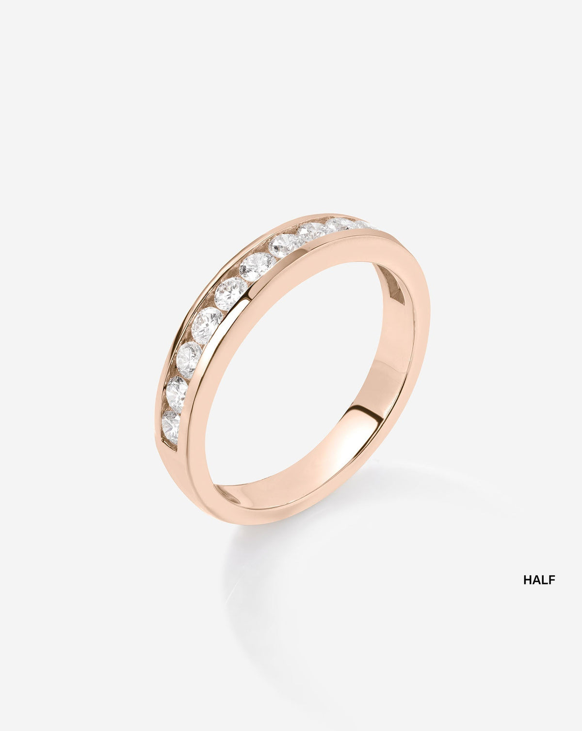 TCW Round Half Eternity Lab Grown Diamond Wedding Band