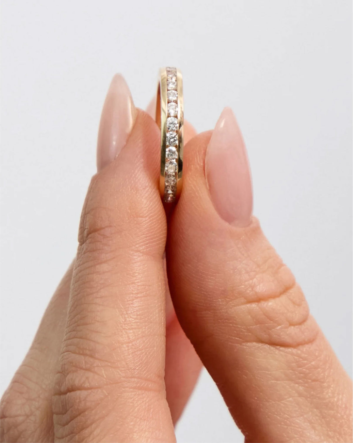 TCW Round Half Eternity Lab Grown Diamond Wedding Band