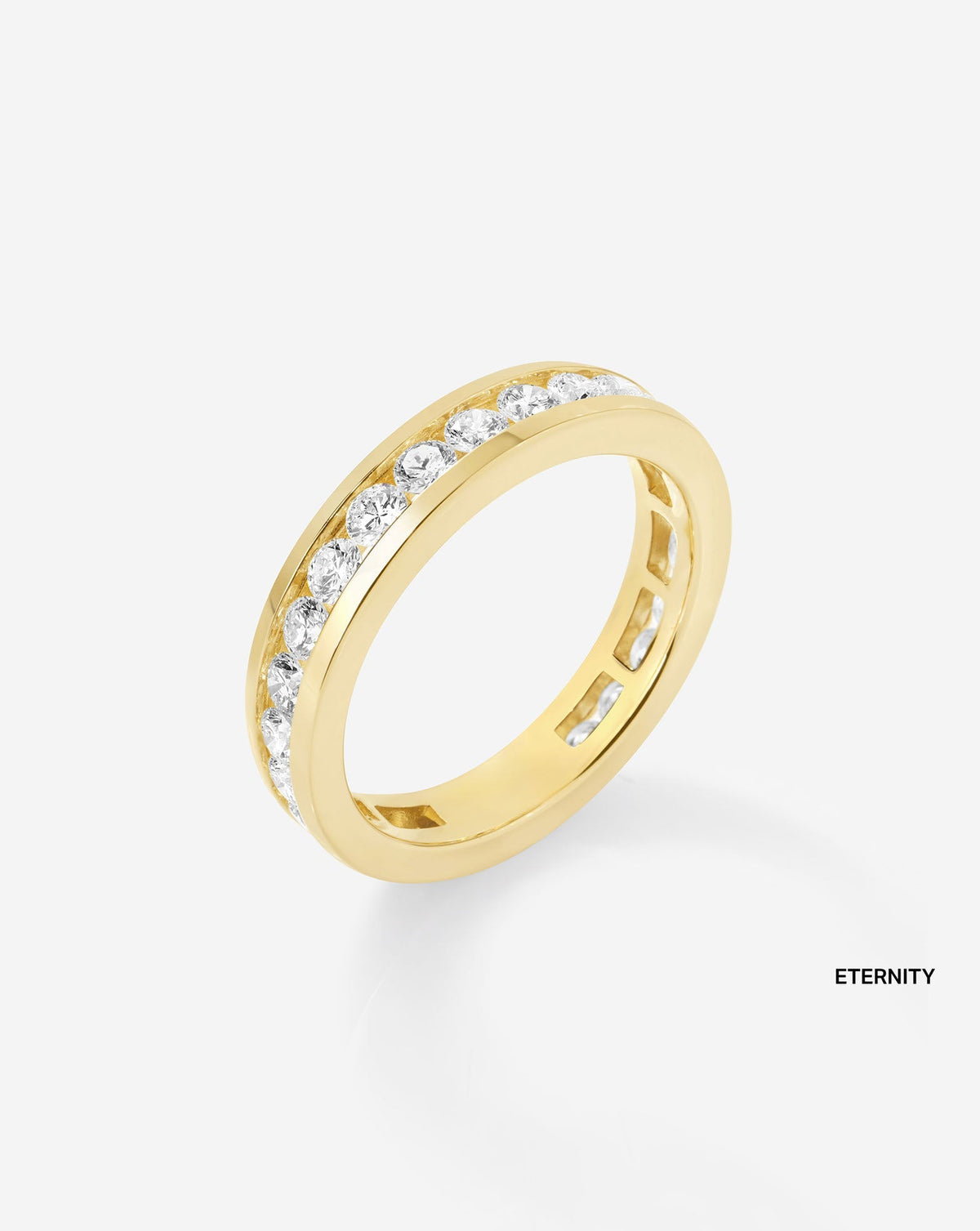 TCW Round Half Eternity Lab Grown Diamond Wedding Band