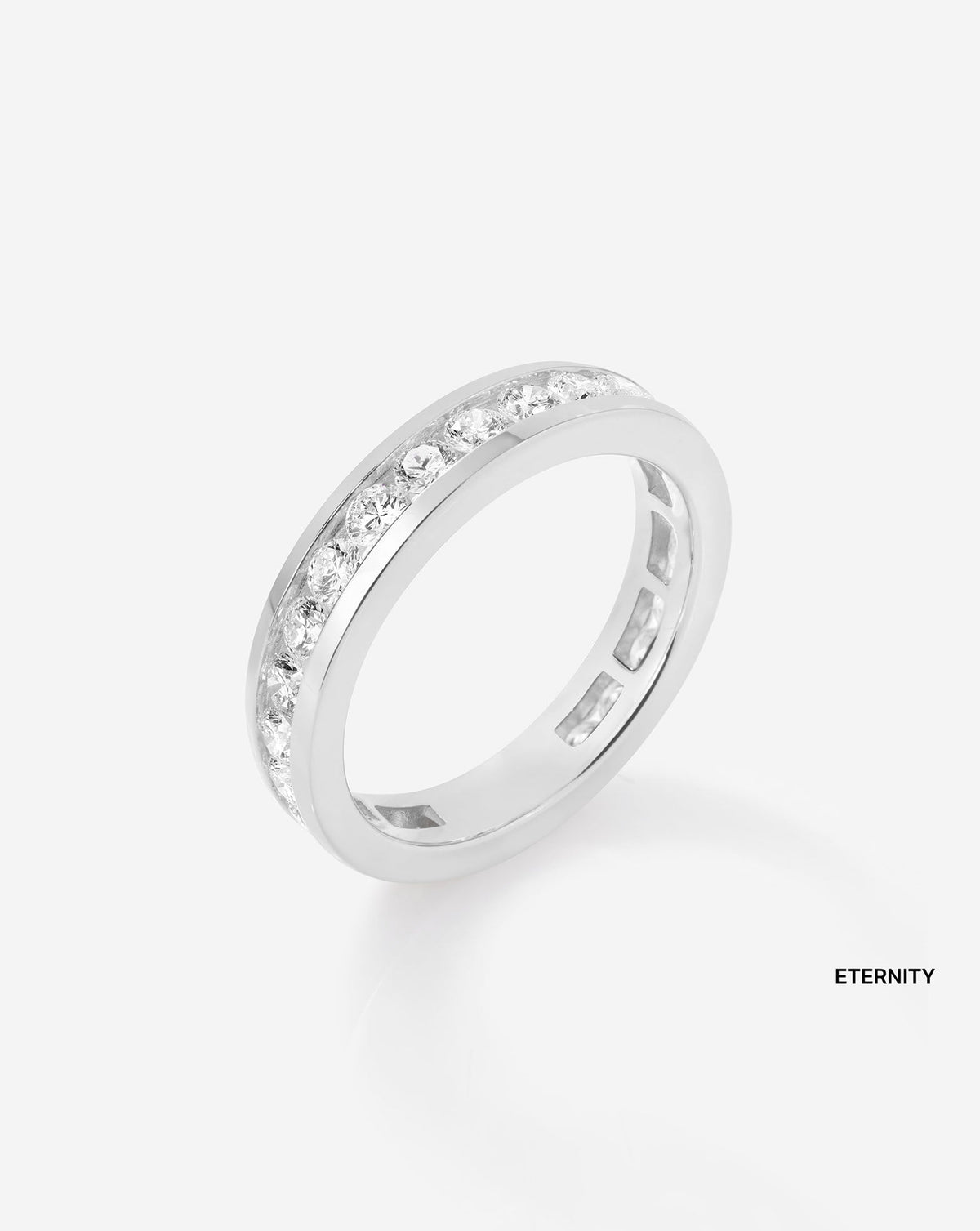 TCW Round Half Eternity Lab Grown Diamond Wedding Band