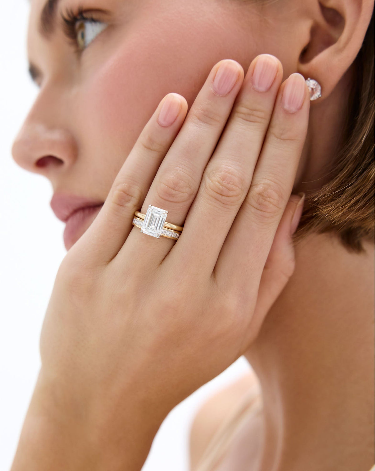 TCW Round Half Eternity Lab Grown Diamond Wedding Band