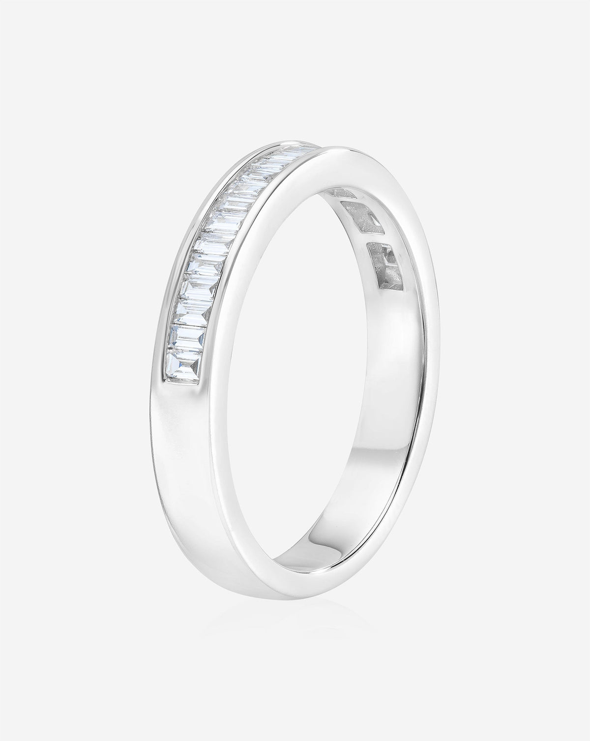 TCW Round Half Eternity Lab Grown Diamond Wedding Band