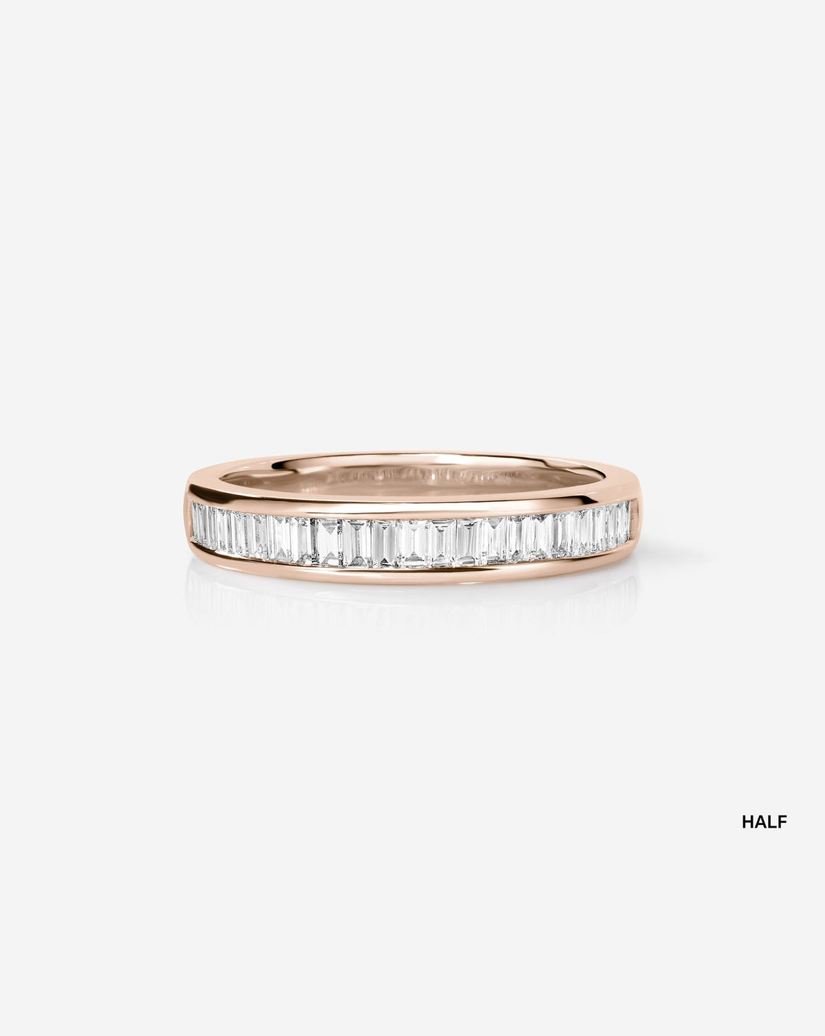 TCW Round Half Eternity Lab Grown Diamond Wedding Band