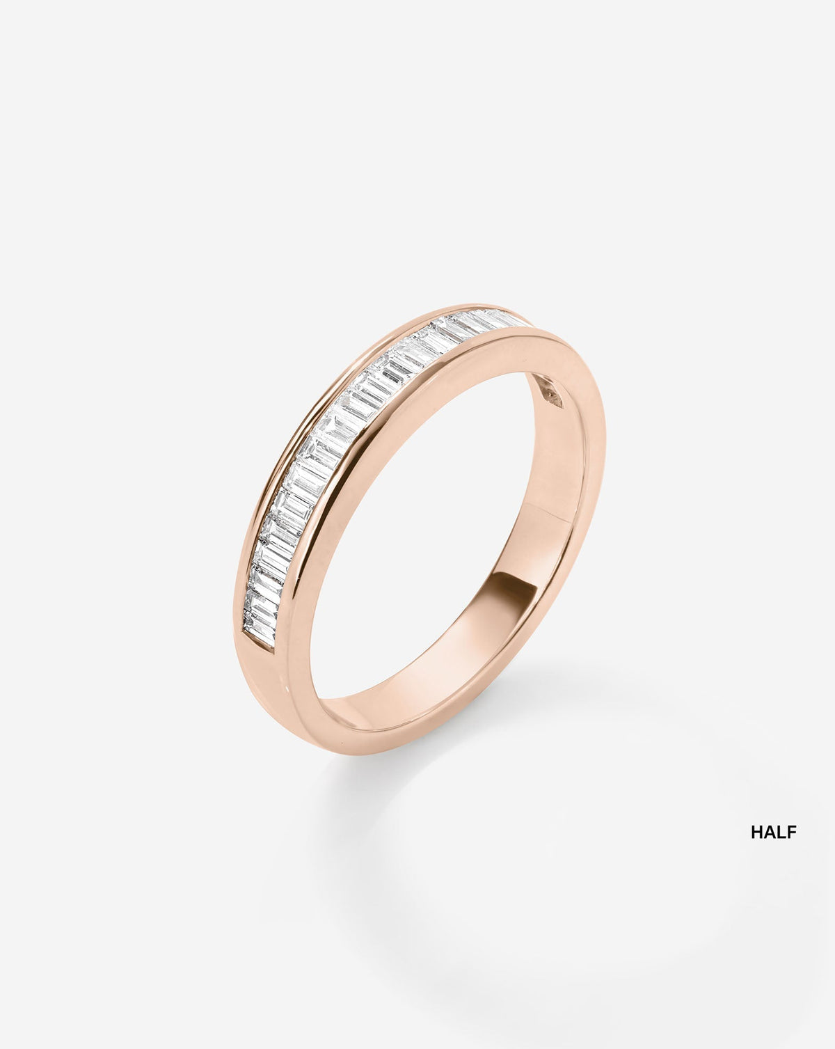 TCW Round Half Eternity Lab Grown Diamond Wedding Band