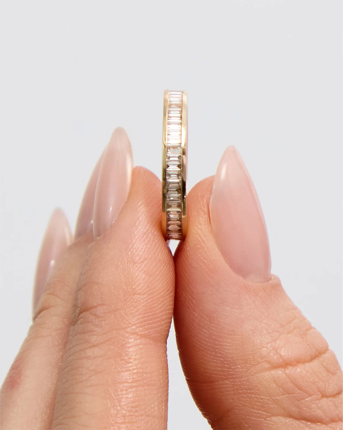 TCW Round Half Eternity Lab Grown Diamond Wedding Band