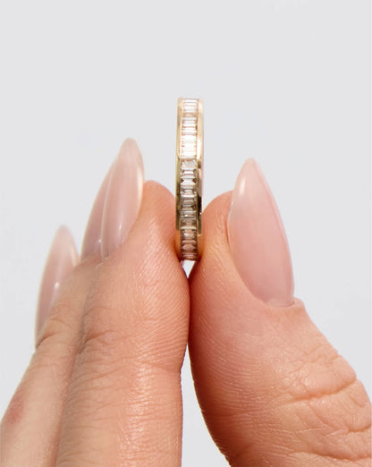 TCW Round Half Eternity Lab Grown Diamond Wedding Band