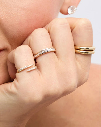 TCW Round Half Eternity Lab Grown Diamond Wedding Band