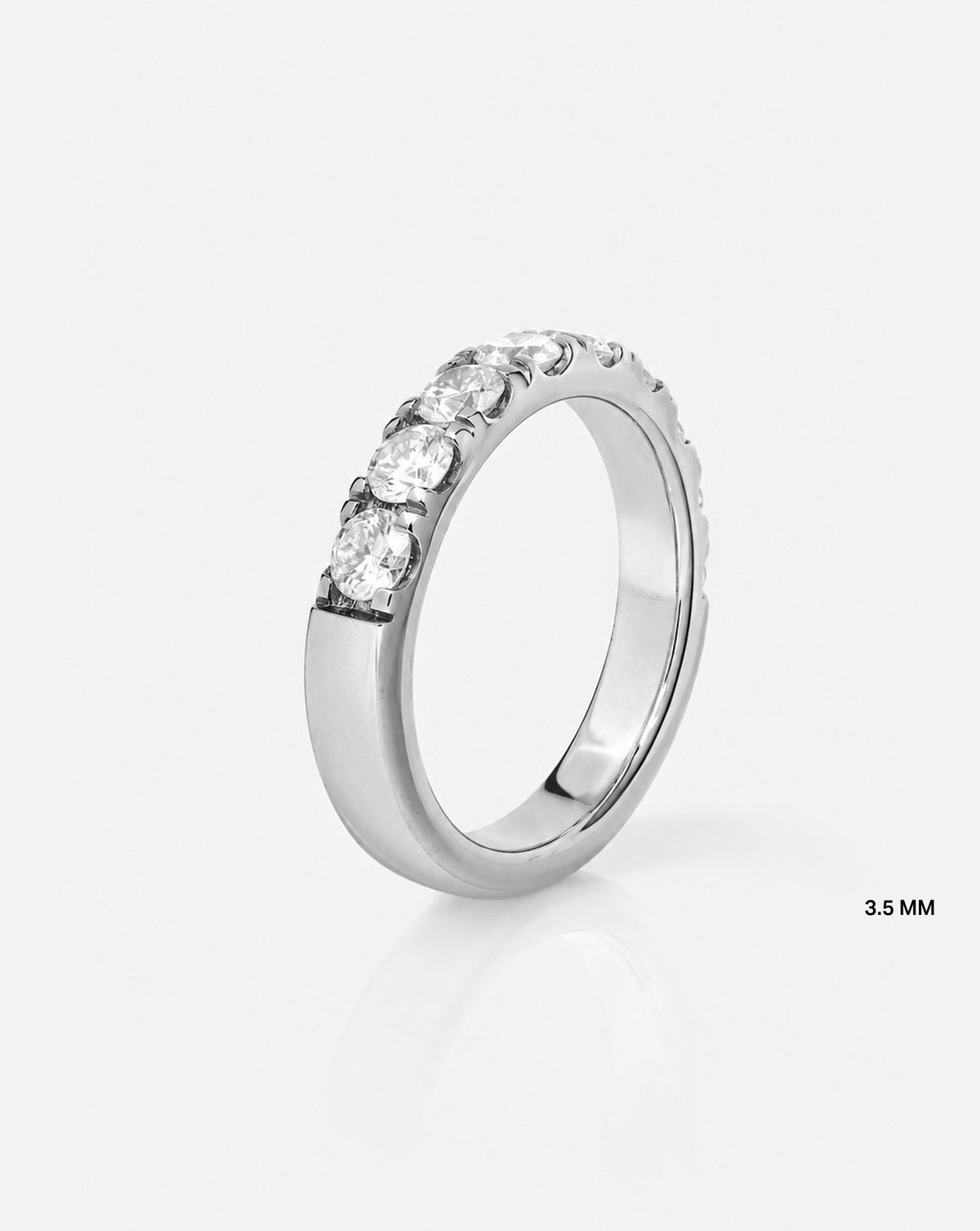 TCW Round Half Eternity Lab Grown Diamond Wedding Band