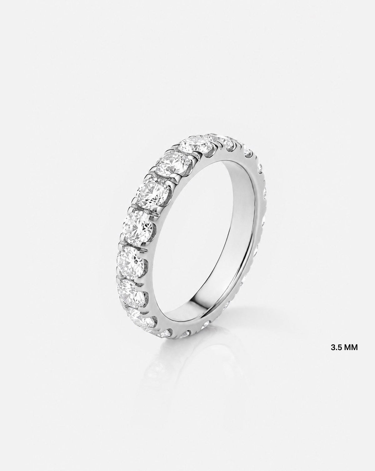 TCW Round Half Eternity Lab Grown Diamond Wedding Band