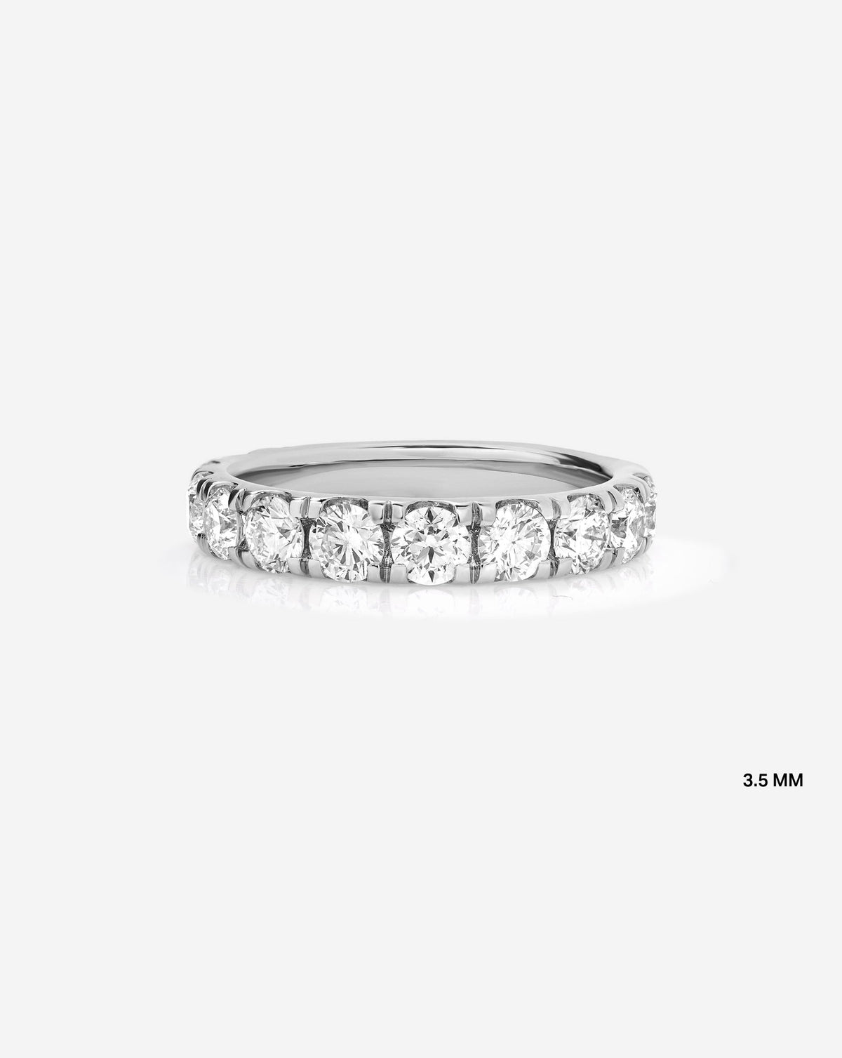 TCW Round Half Eternity Lab Grown Diamond Wedding Band