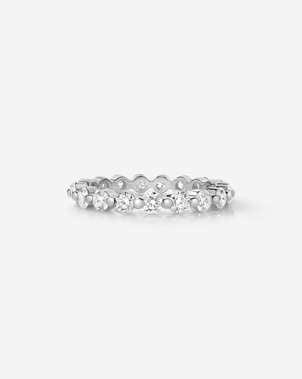 TCW Round Half Eternity Lab Grown Diamond Wedding Band