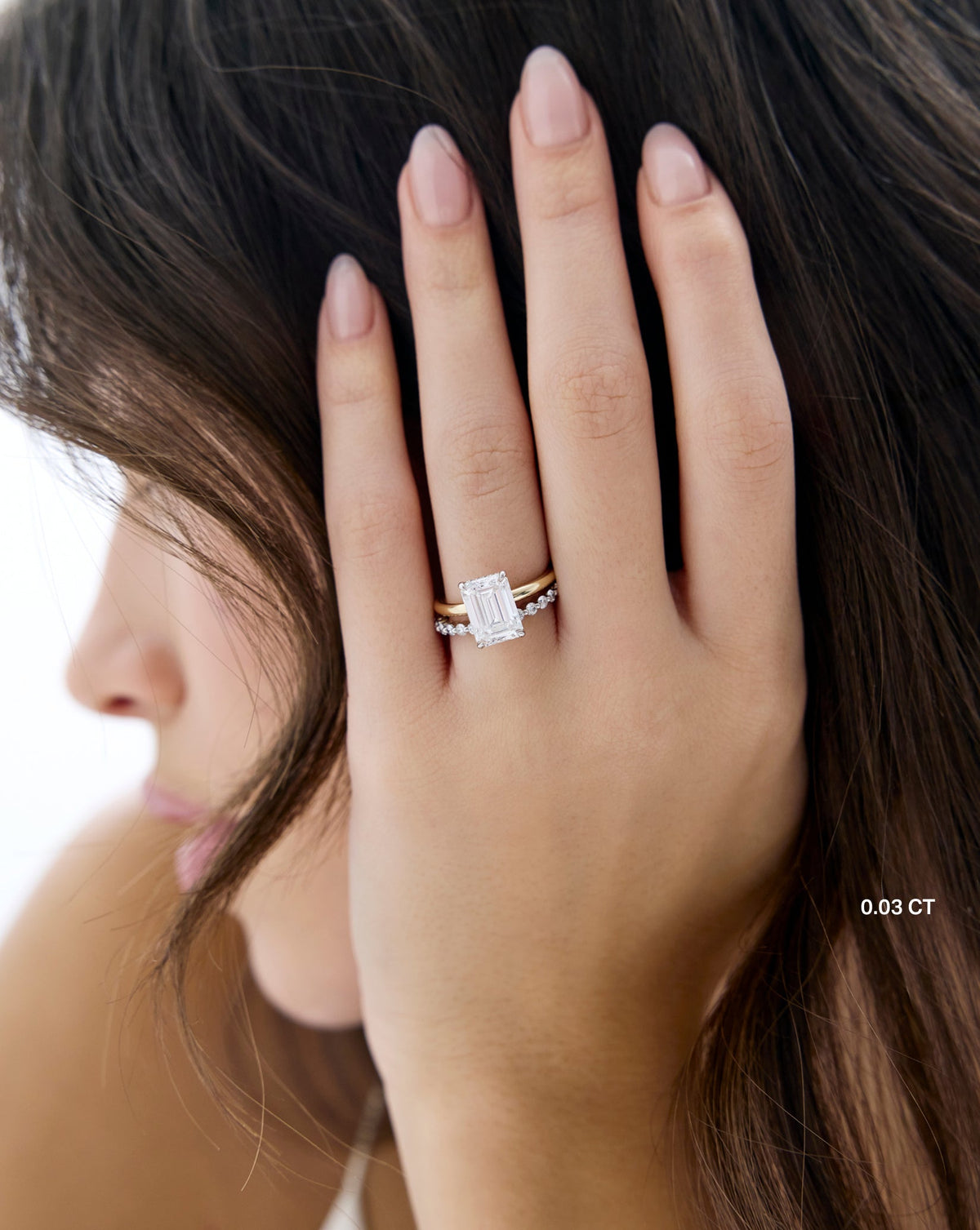 TCW Round Half Eternity Lab Grown Diamond Wedding Band