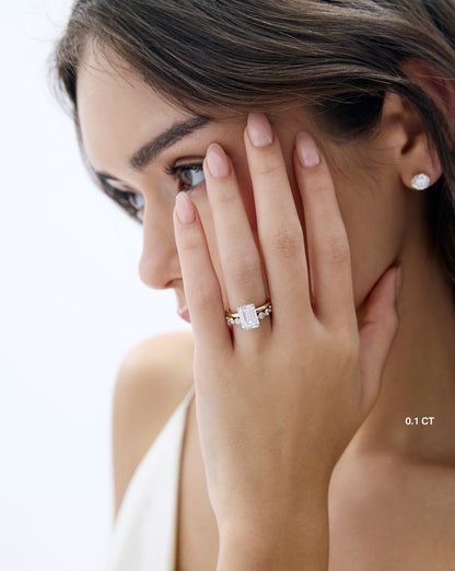 TCW Round Half Eternity Lab Grown Diamond Wedding Band