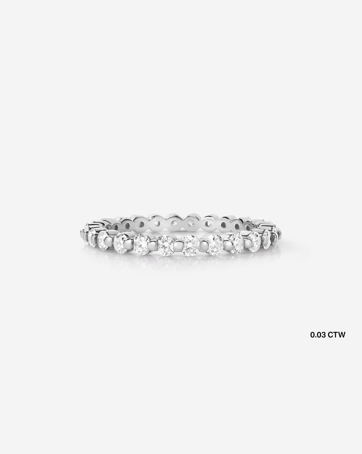 TCW Round Half Eternity Lab Grown Diamond Wedding Band