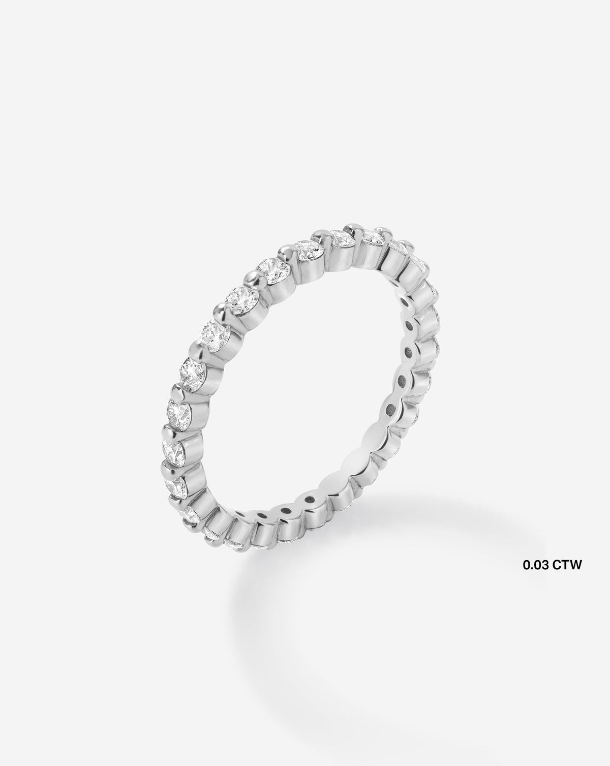 TCW Round Half Eternity Lab Grown Diamond Wedding Band