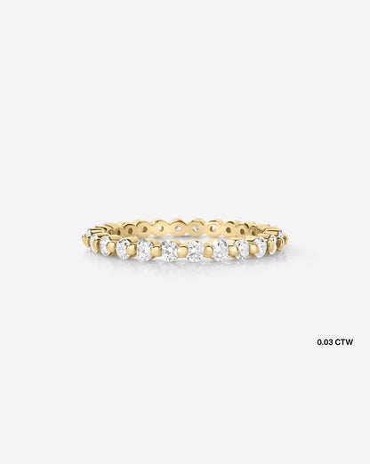 TCW Round Half Eternity Lab Grown Diamond Wedding Band