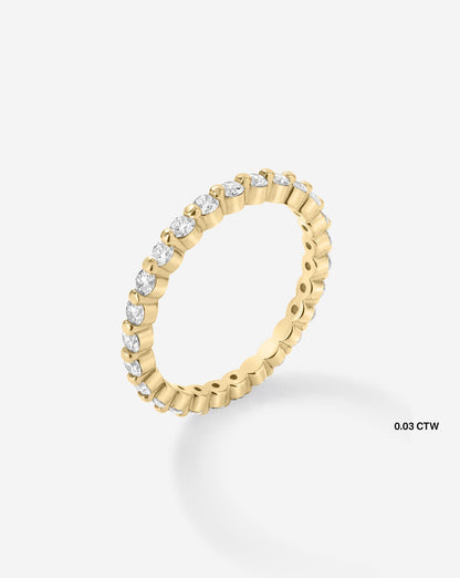 TCW Round Half Eternity Lab Grown Diamond Wedding Band