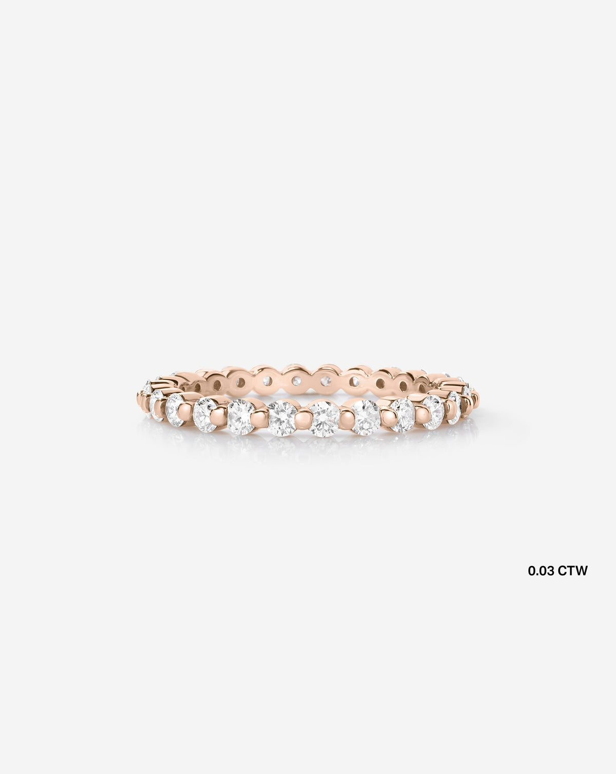 TCW Round Half Eternity Lab Grown Diamond Wedding Band