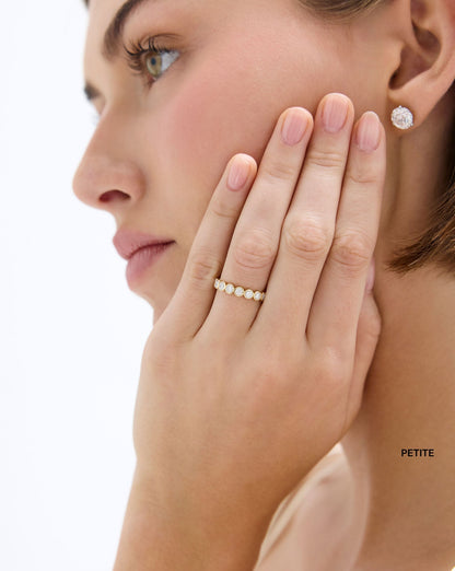 TCW Round Half Eternity Lab Grown Diamond Wedding Band