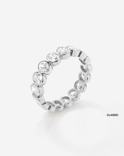 TCW Round Half Eternity Lab Grown Diamond Wedding Band