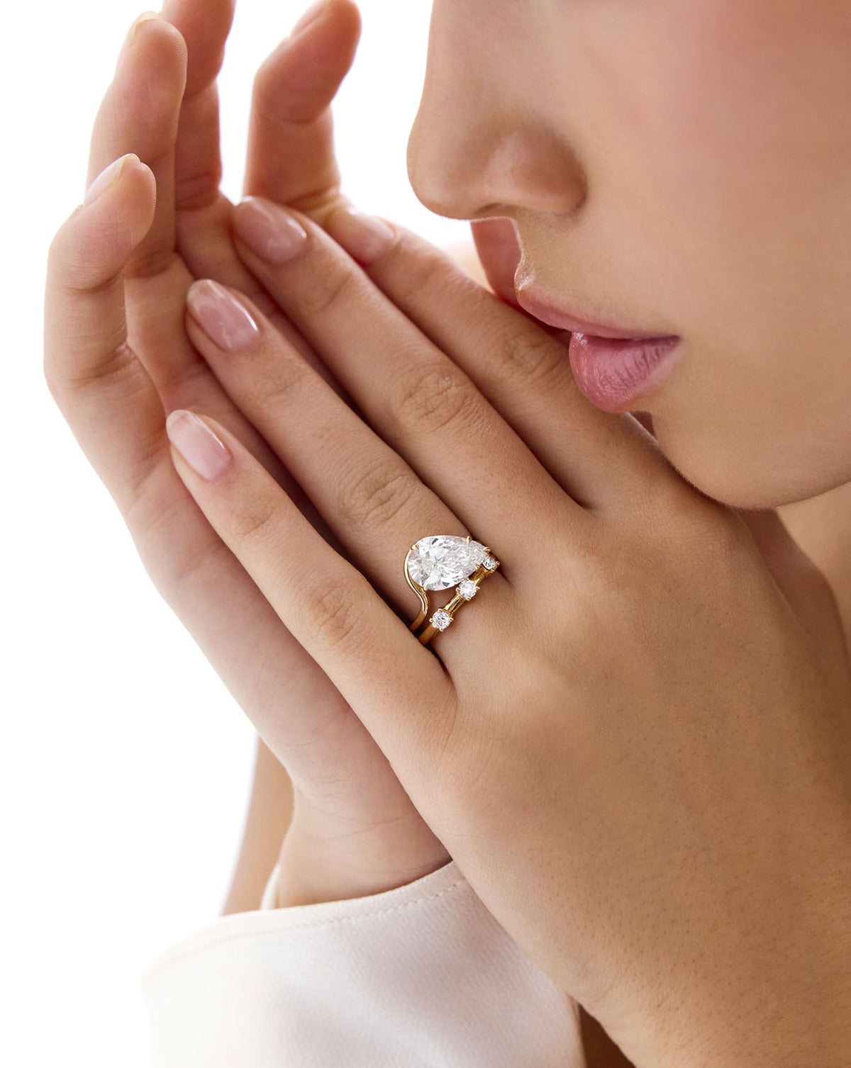 TCW Round Half Eternity Lab Grown Diamond Wedding Band